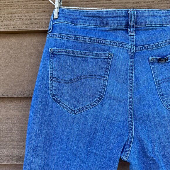 Lee Mens Regular Fit Straight Leg Blue Denim Jeans - Picture 11 of 12